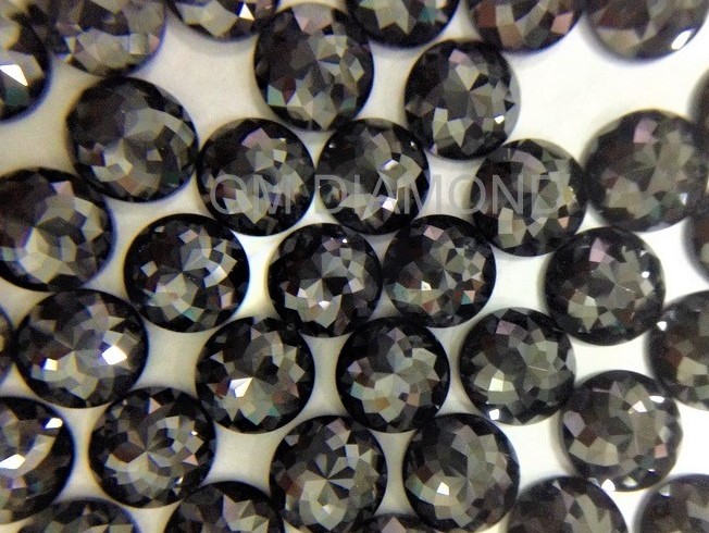 Black Round Rose Cut Diamonds (Treated)