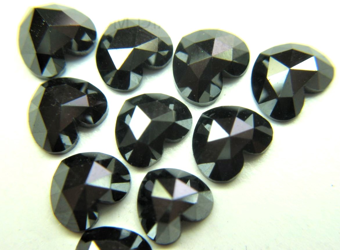 Black Heart Cut Diamonds (Treated)