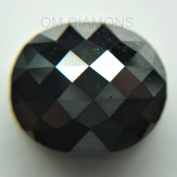 Black Oval Rose Cut Diamonds (Treated)