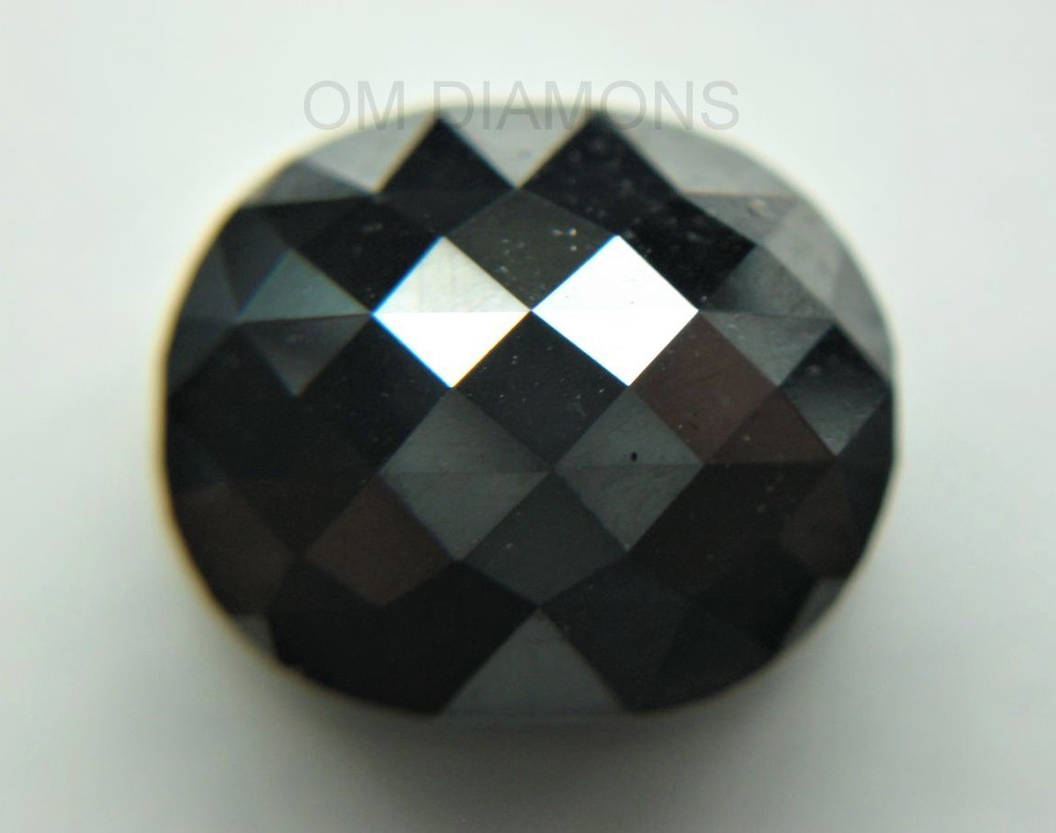 Black Oval Rose Cut Diamonds (Treated)