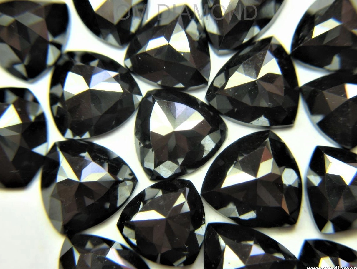 Black Trillion Cut Diamonds (Treated)