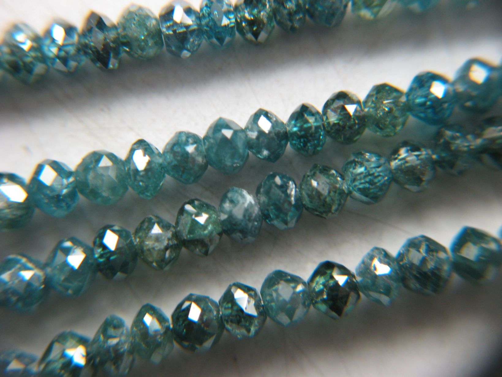 Blue Diamond Beads (Color-Enhanced)