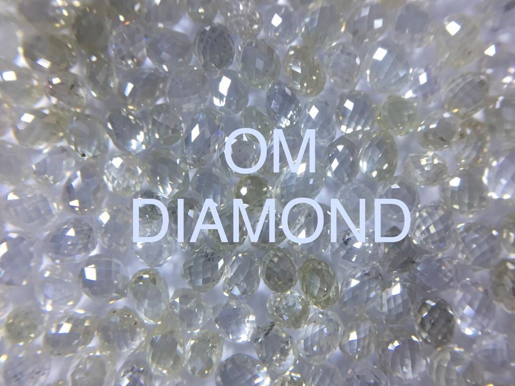 Light Color Briolette Diamonds