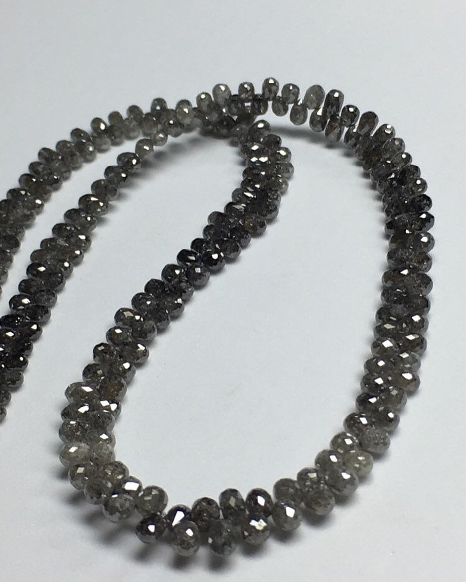 Salt & Pepper Briolette Diamonds