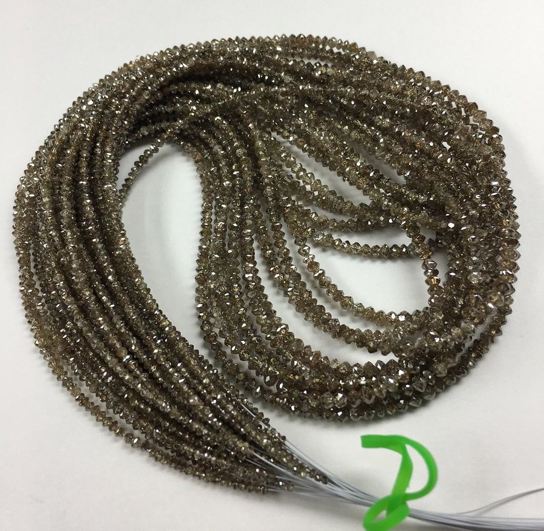 Natural Brown Diamond Beads