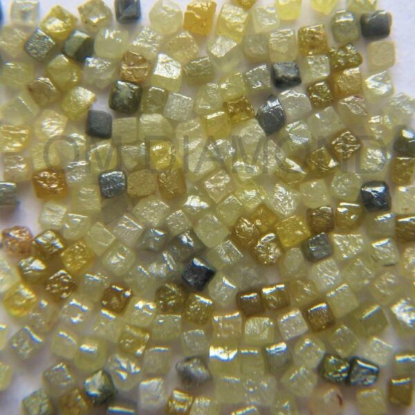 Rough Cube Diamonds in Mix Natural Colors