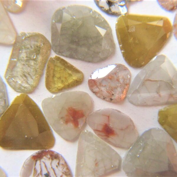 Natural Mix Colors Diamond Slices