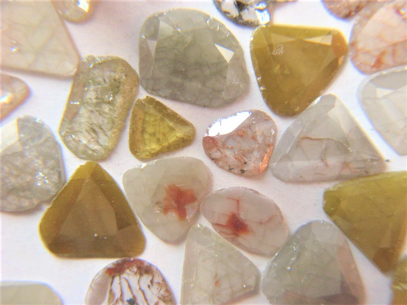 Natural Mix Colors Diamond Slices