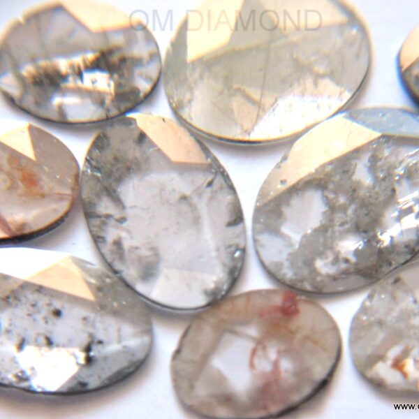 Natural Colors Oval Shape Diamond Slices