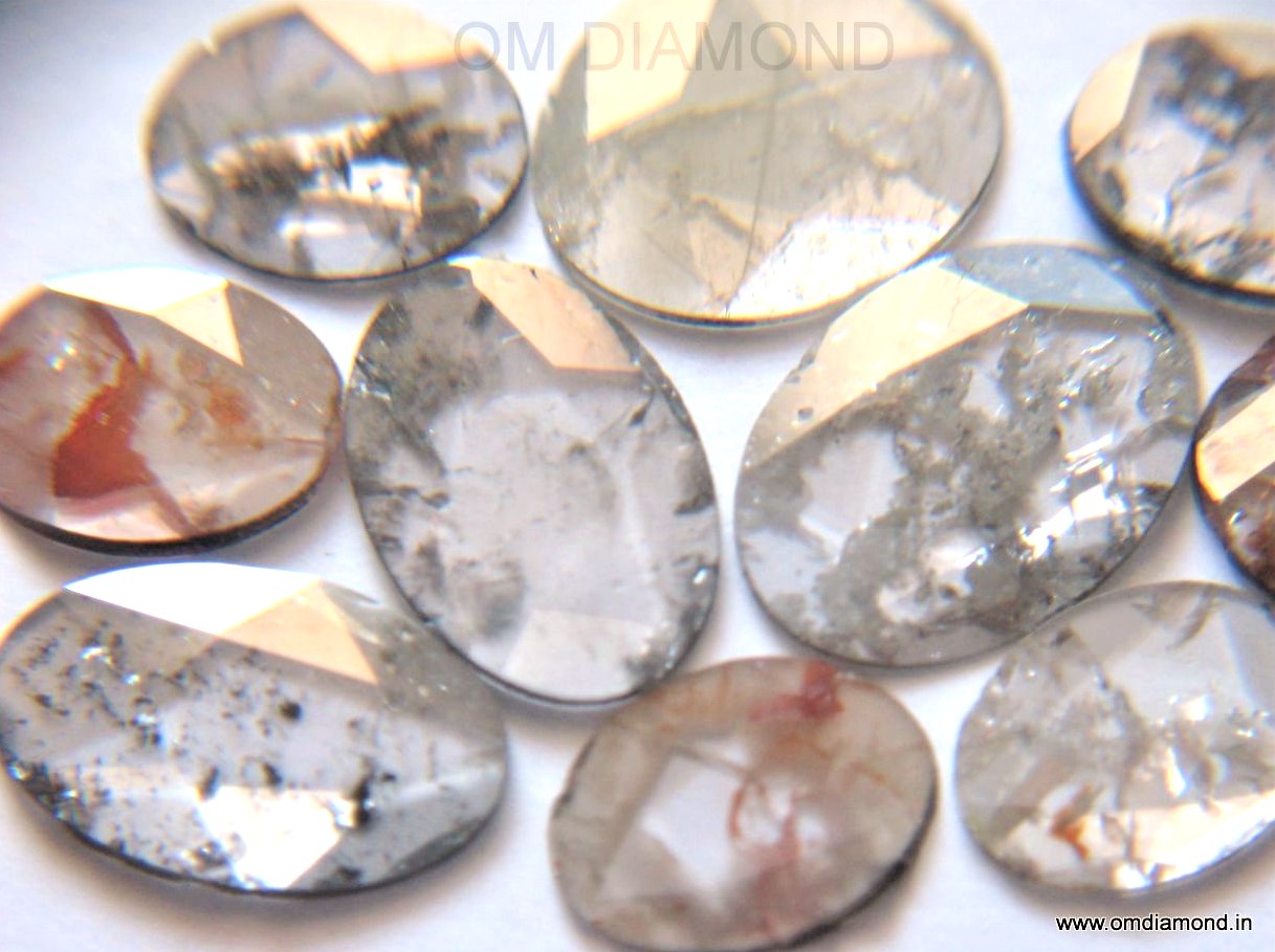 Natural Colors Oval Shape Diamond Slices