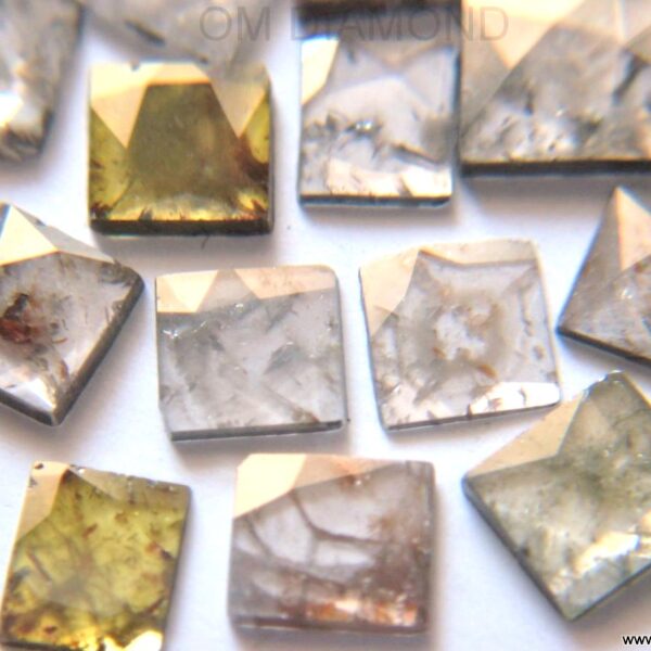 Natural Colors Square Diamond Slices