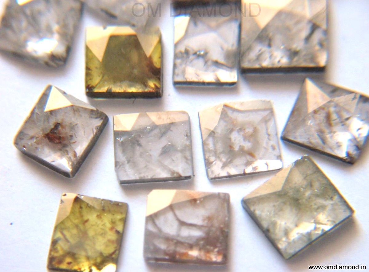 Natural Colors Square Diamond Slices