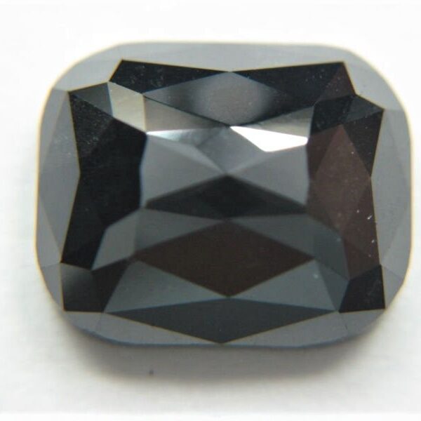 Black Emerald Cut Diamond (Enhanced)