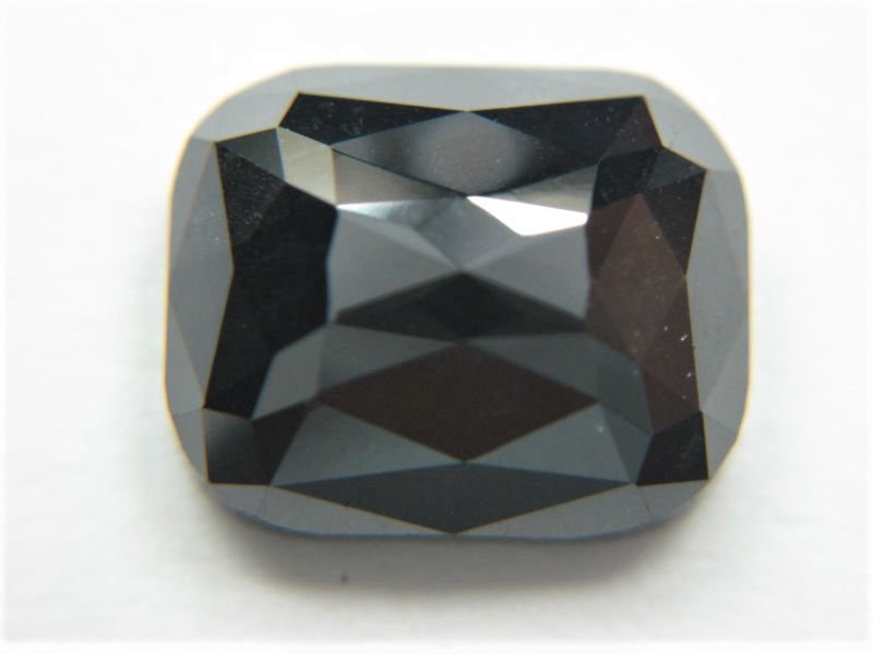Black Emerald Cut Diamond (Enhanced)