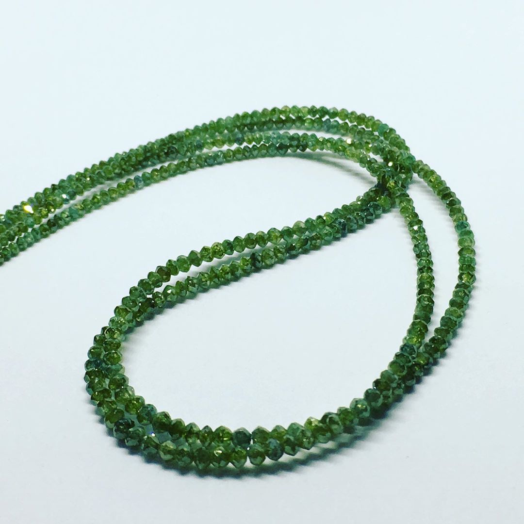 Green Diamond Beads (Color-Enhanced)