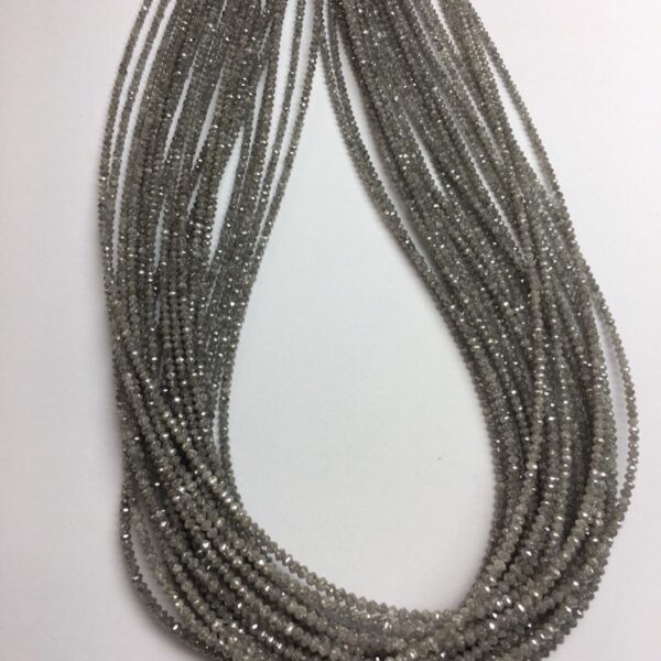 Natural Grey Diamond Beads