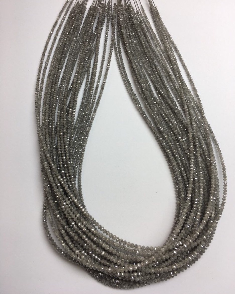Natural Grey Diamond Beads