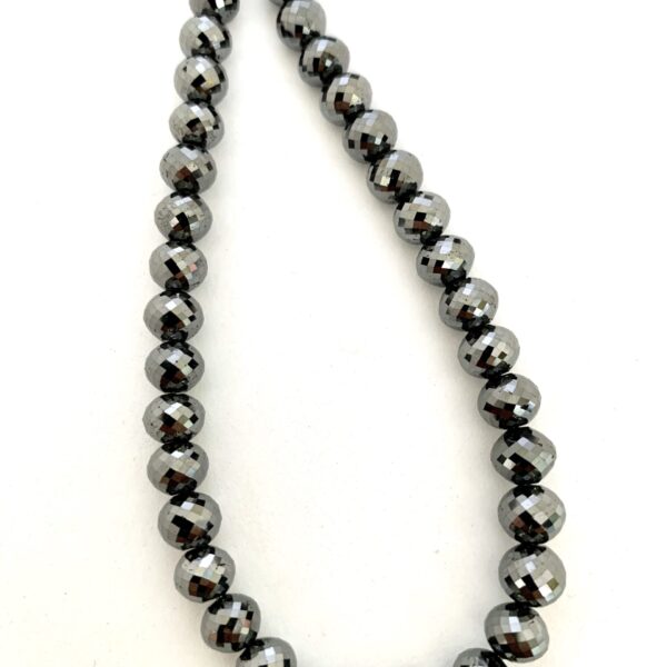 Fancy Round Black Diamond Beads