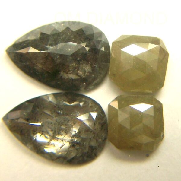 Pairs of Salt & Pepper / Opaque Fancy Shape Diamonds