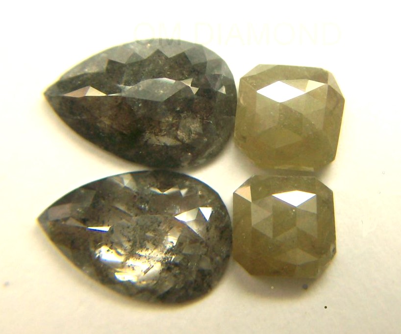 Pairs of Salt & Pepper / Opaque Fancy Shape Diamonds