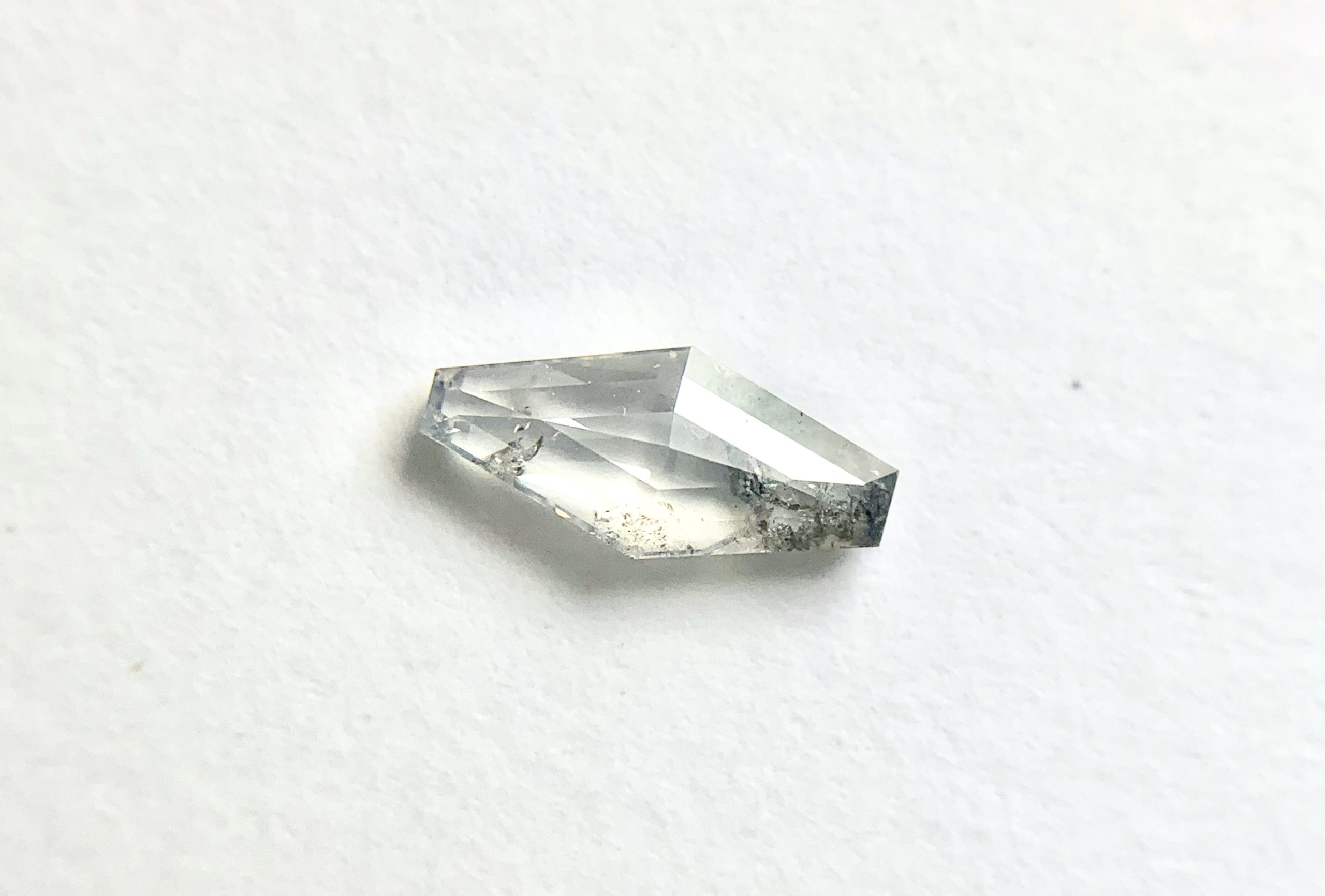 Geometric Cut Light Grey Color Diamond