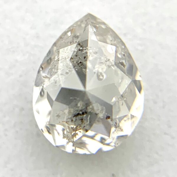 Pear Cut Salt and Pepper Diamond