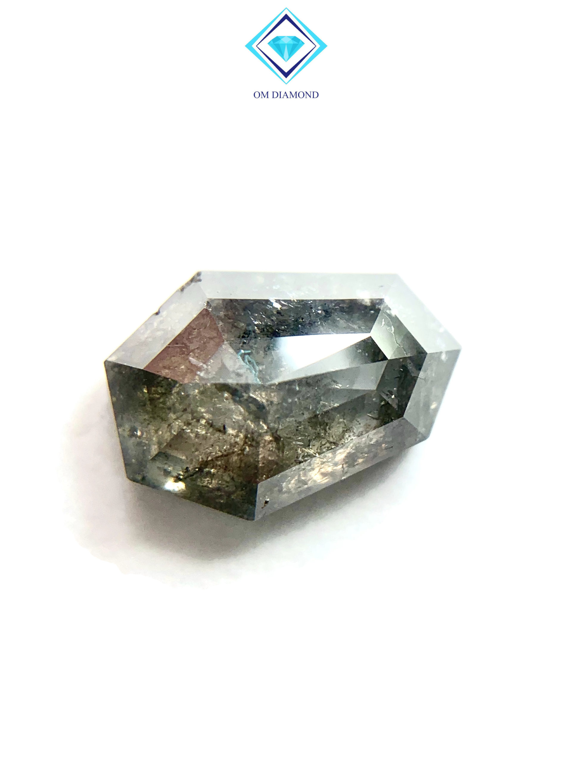 Shield Cut Salt and Pepper Diamond