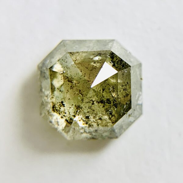 Greenish Yellow Color Octagonal (Fancy Cushion) Cut Diamond