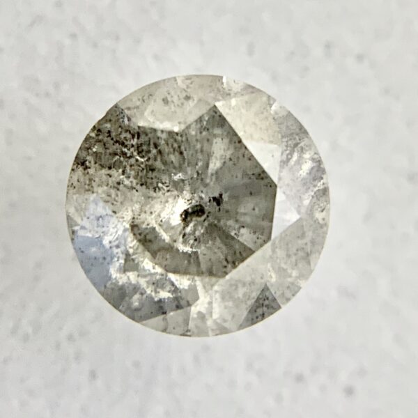 Salt and Pepper Round Brilliant Cut Diamond
