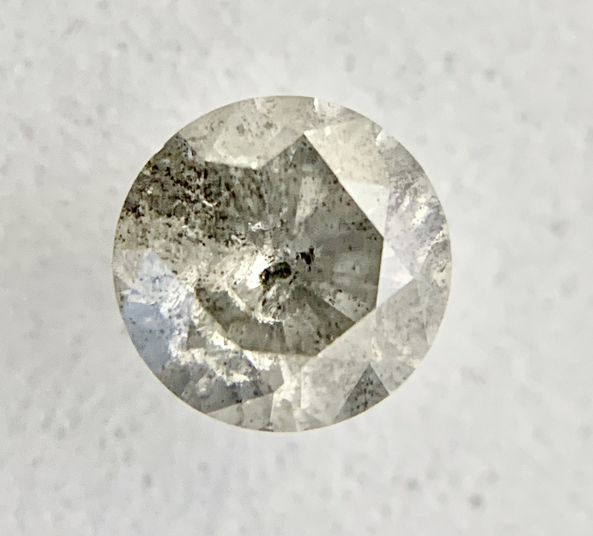 Salt and Pepper Round Brilliant Cut Diamond