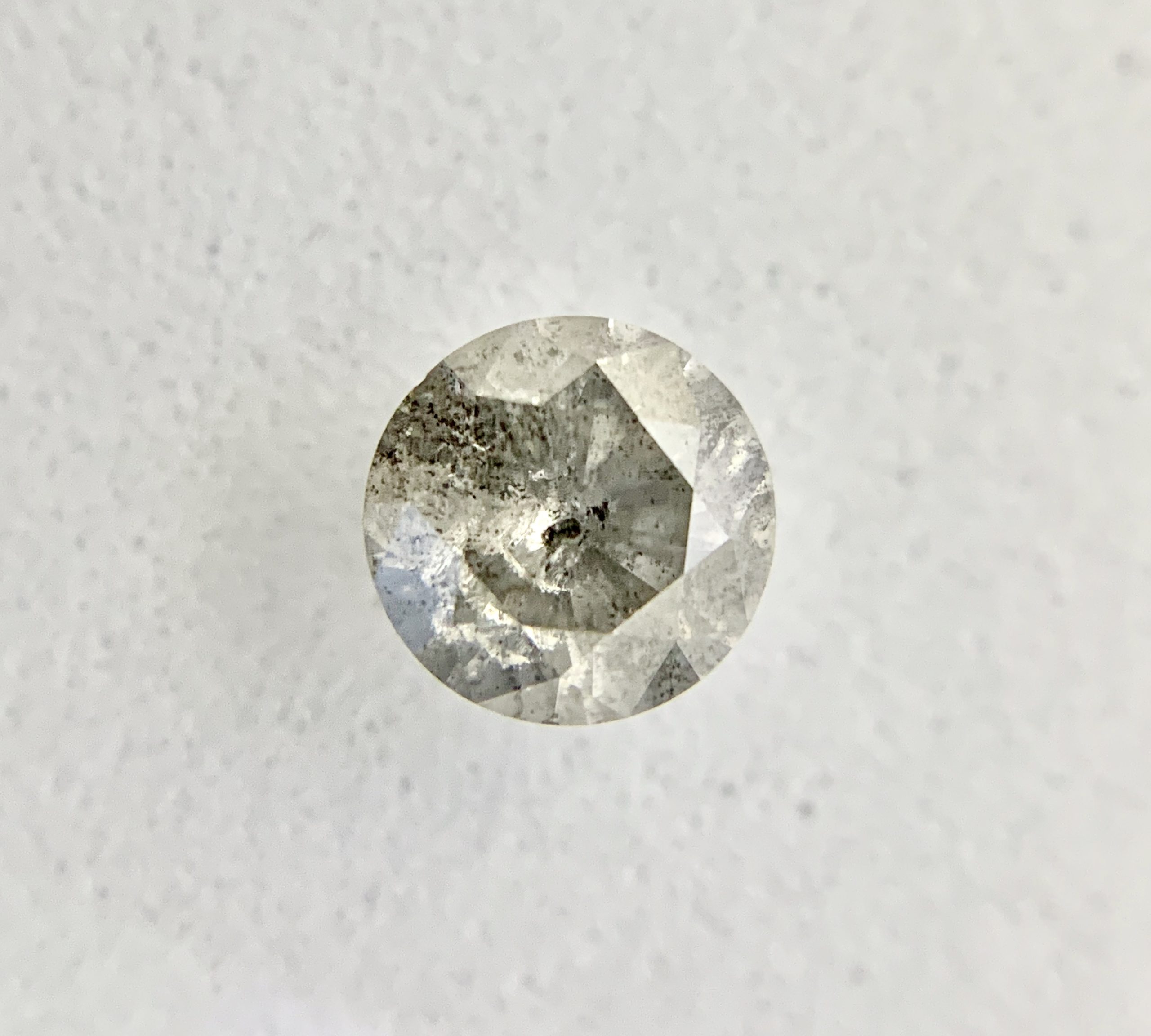 Salt and Pepper Round Brilliant Cut Diamond - Image 3