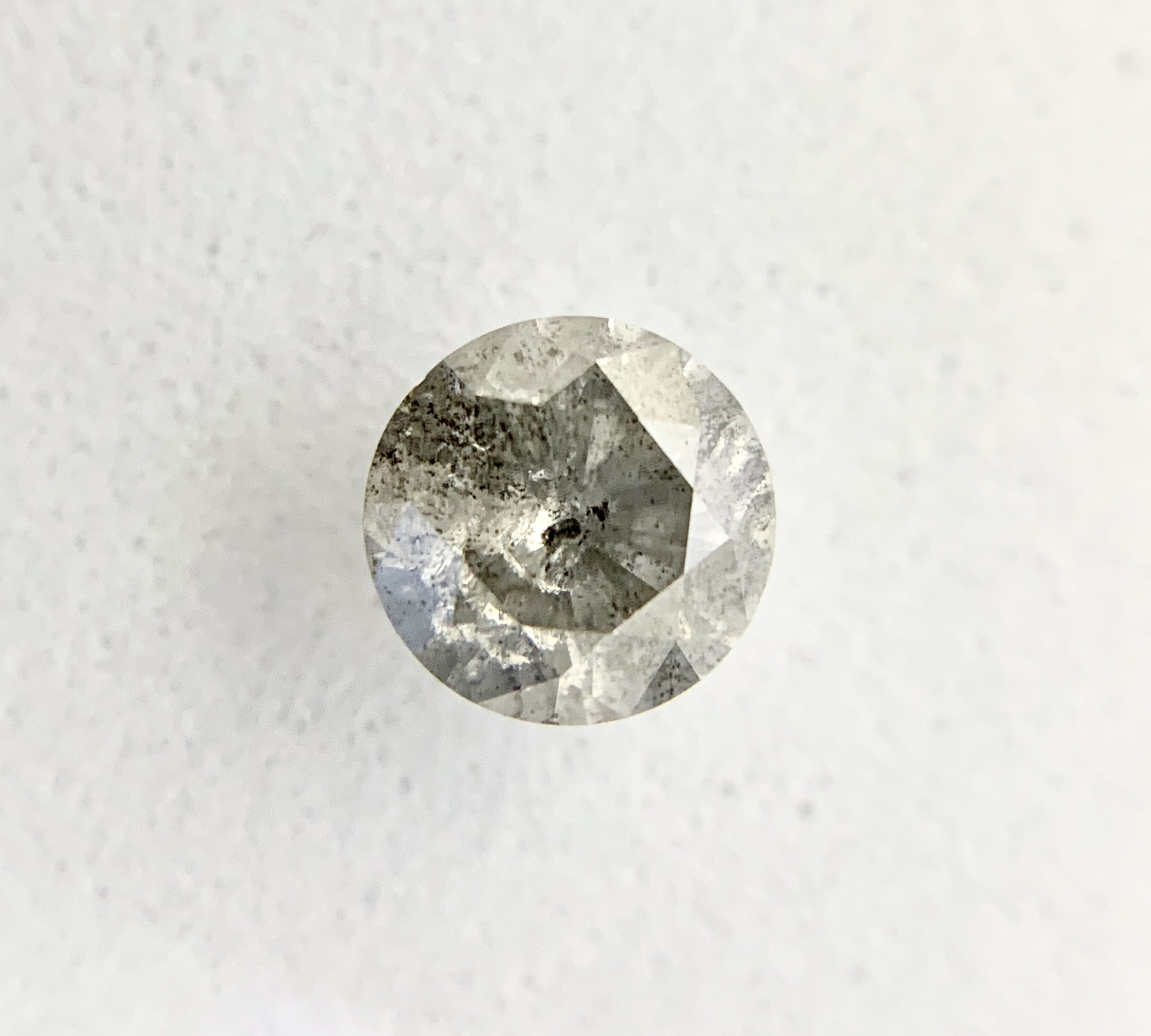 Salt and Pepper Round Brilliant Cut Diamond - Image 2