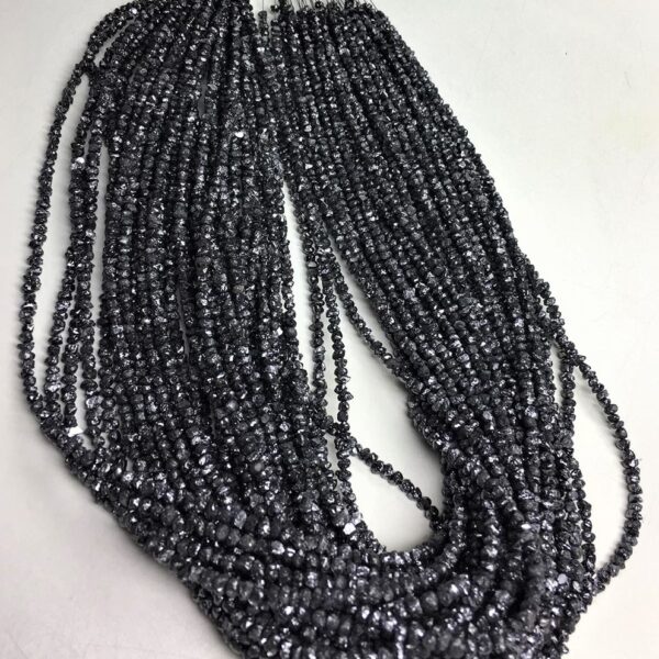 Black Rough Diamond Beads