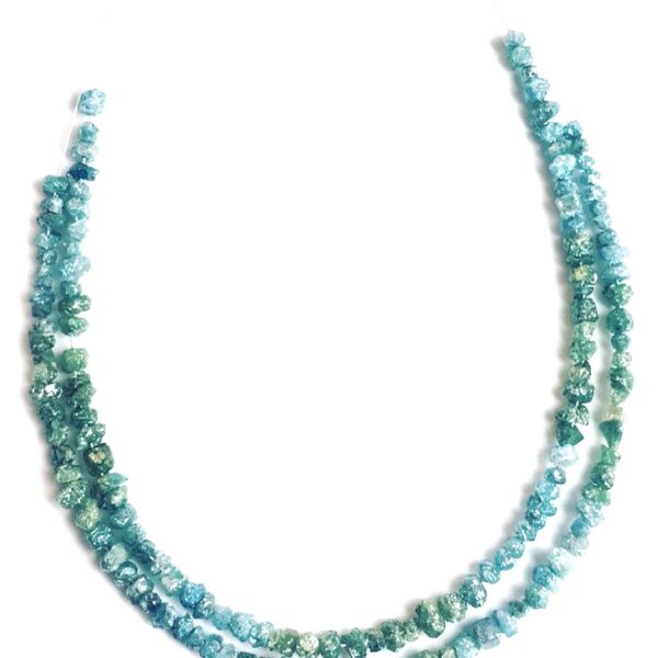 Blue Rough Diamond Beads (Color-Enhanced)