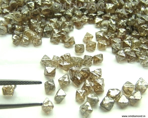 Brown Octahedron Rough Diamonds