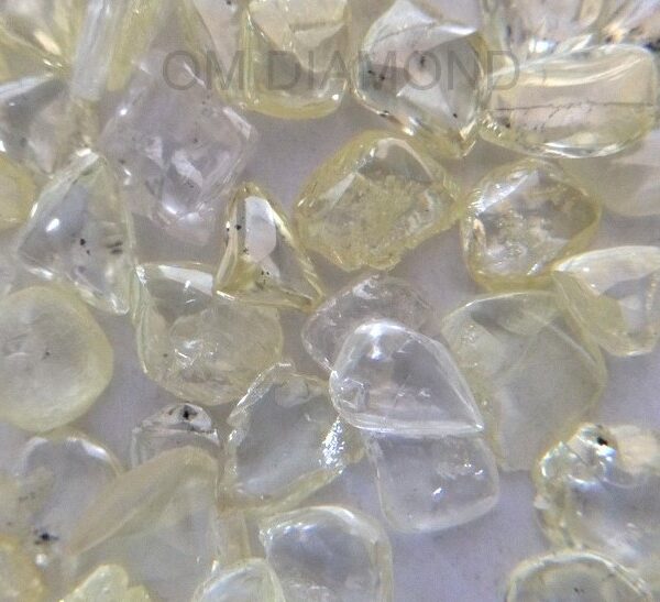 Yellowish White Crystal Rough Diamonds