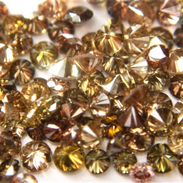 Brown Round Brilliant Cut Diamonds