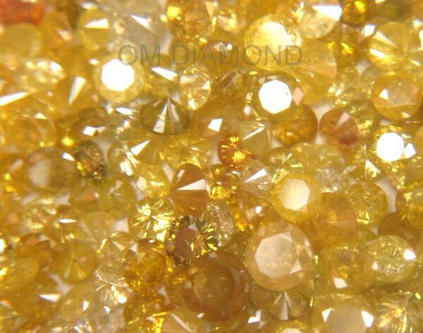 Yellow Round Brilliant Cut Diamonds