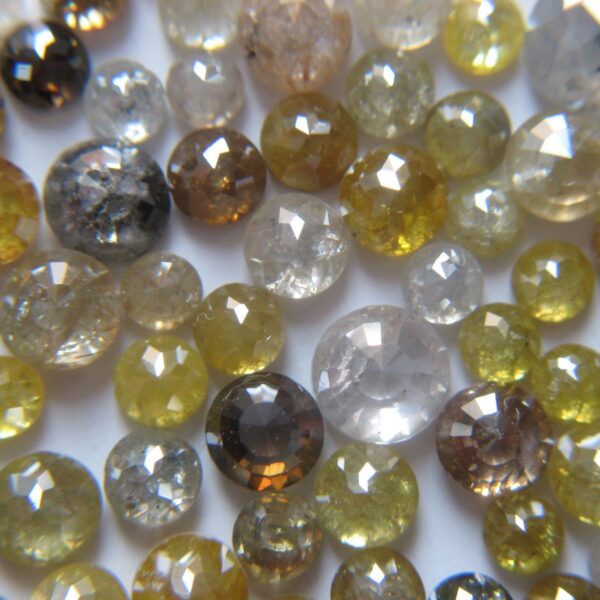 Fancy Colors Round Mirror Cut Diamonds