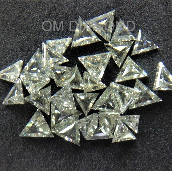 White Triangle Shape Diamonds