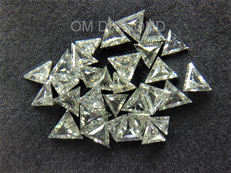 White Triangle Shape Diamonds