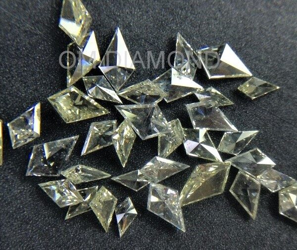 Yellowish White Kite Cut Diamonds