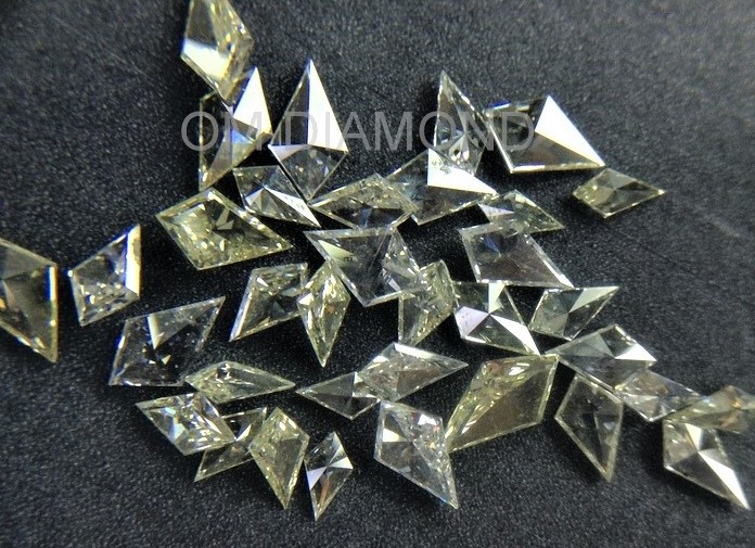 Yellowish White Kite Cut Diamonds