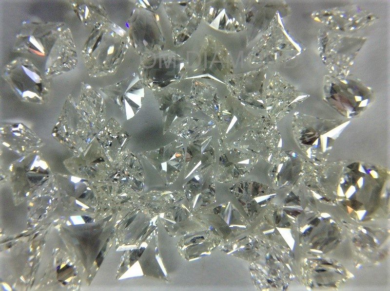 White Fancy Fan Cut Diamonds
