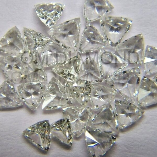White Trillion Cut Diamonds