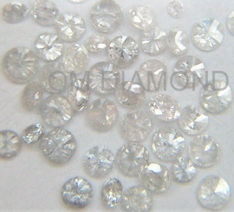 Milky White Round Brilliant Cut Diamonds